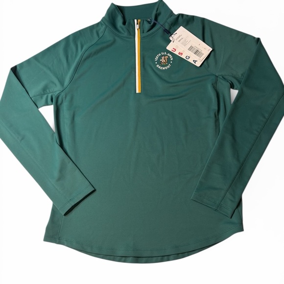 NWT Walter Hagen P11 Womens 125th US Open Oakmont 1/4 Zip Pullover Green Size M - Picture 2 of 7